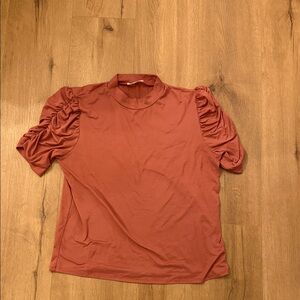 Chic Short Sleeve Top in Terracotta